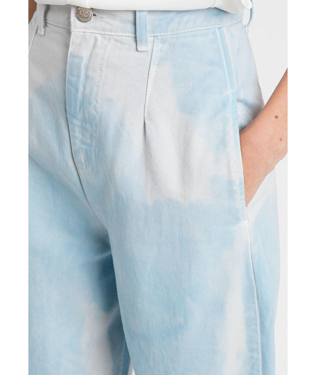 TWIN-SET Голубые хлопковые прямые джинсы, фото 3