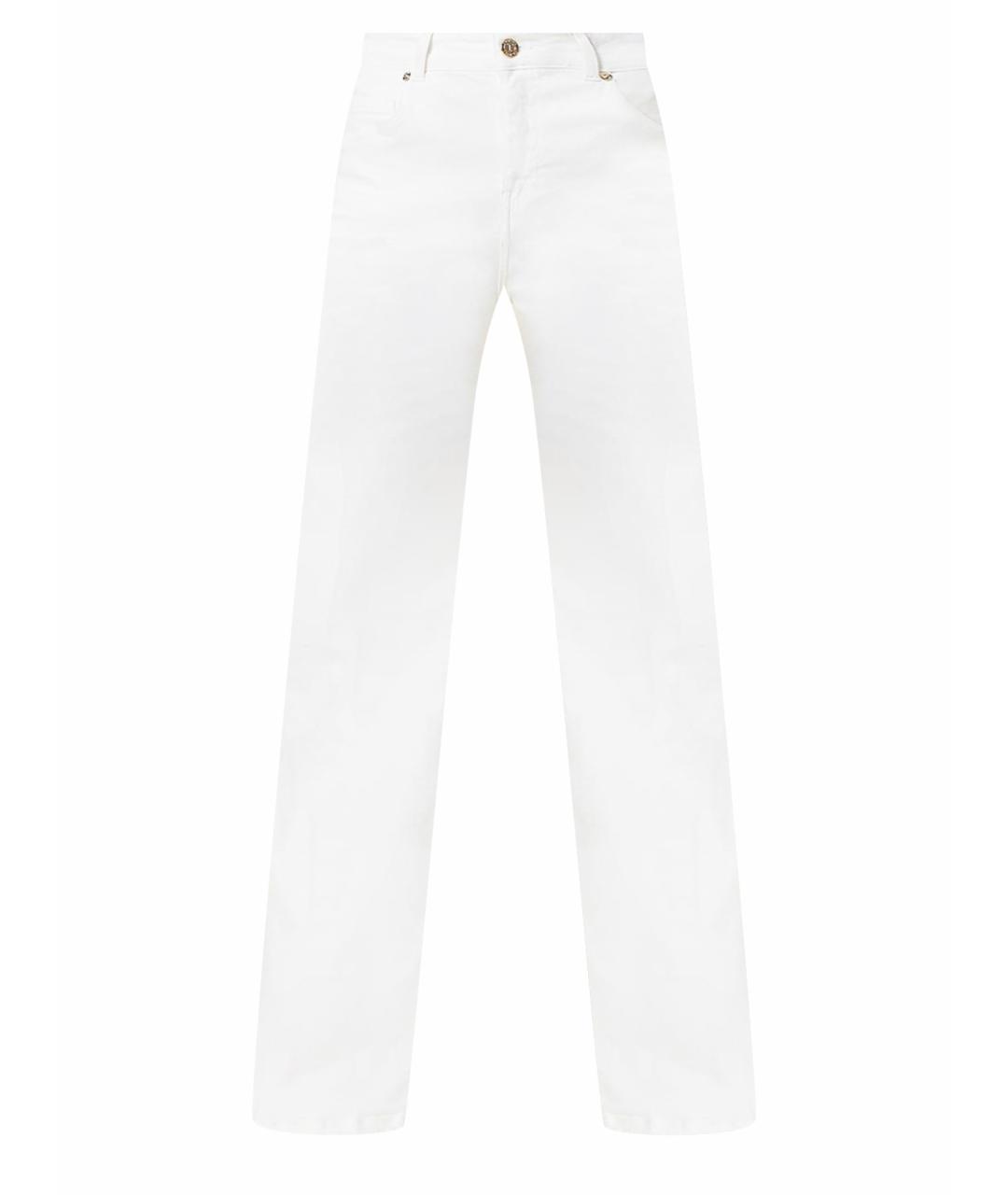 TWIN-SET Белые хлопковые прямые джинсы, фото 1