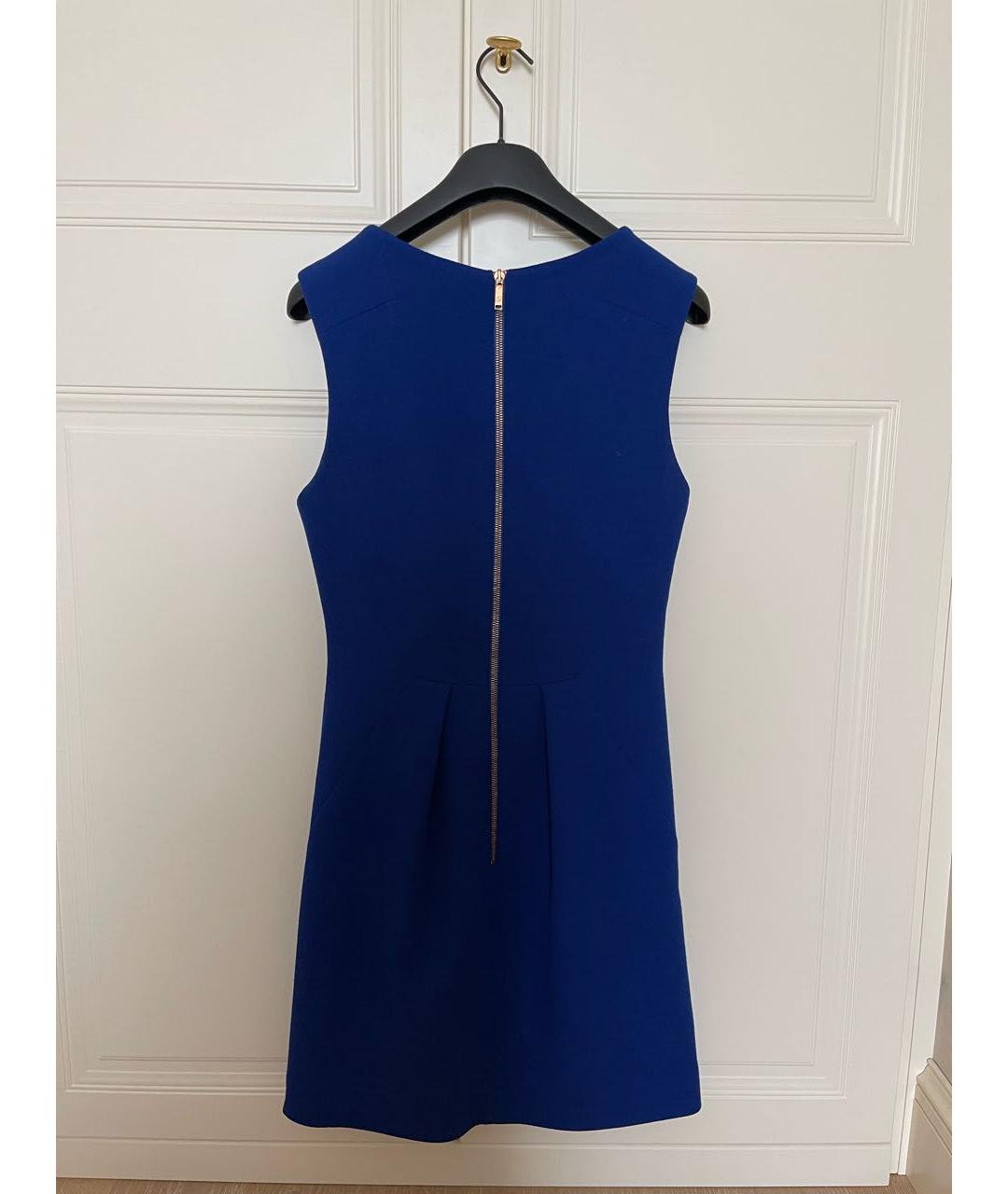 MATTHEW WILLIAMSON Синее шерстяное коктейльное платье, фото 2