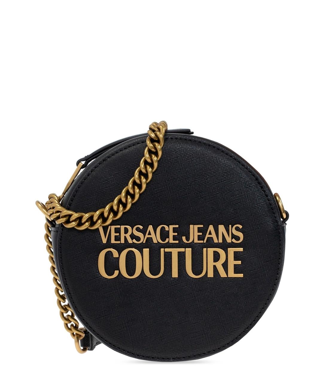 VERSACE JEANS COUTURE Черная сумка через плечо из искусственной кожи, фото 1