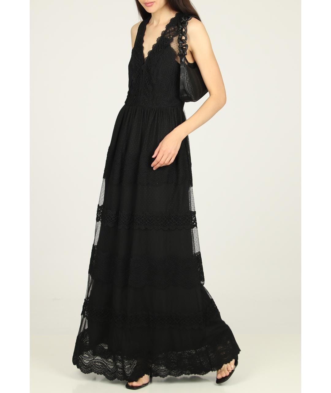 TWIN-SET Черное полиэстеровое вечернее платье, фото 3