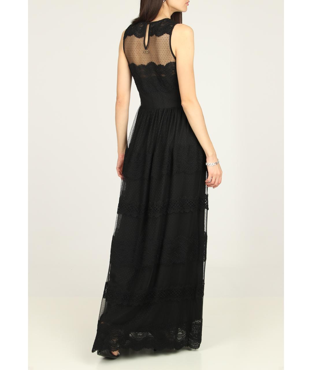 TWIN-SET Черное полиэстеровое вечернее платье, фото 4