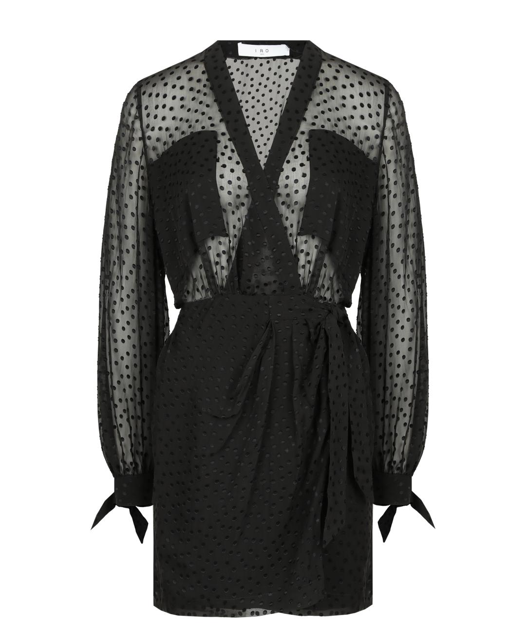 IRO Черное шелковое платье, фото 1