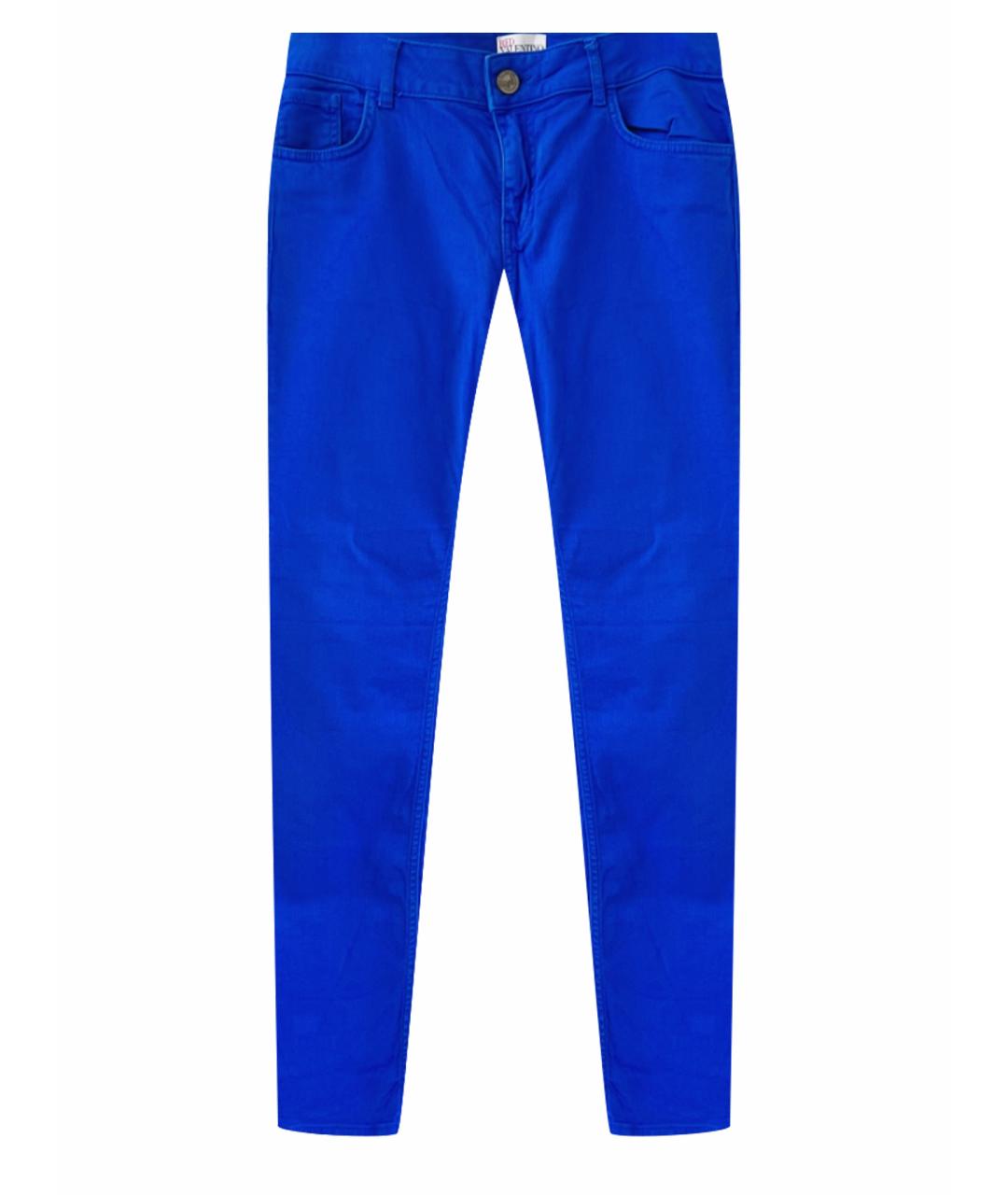 RED VALENTINO Синие хлопковые джинсы слим, фото 1
