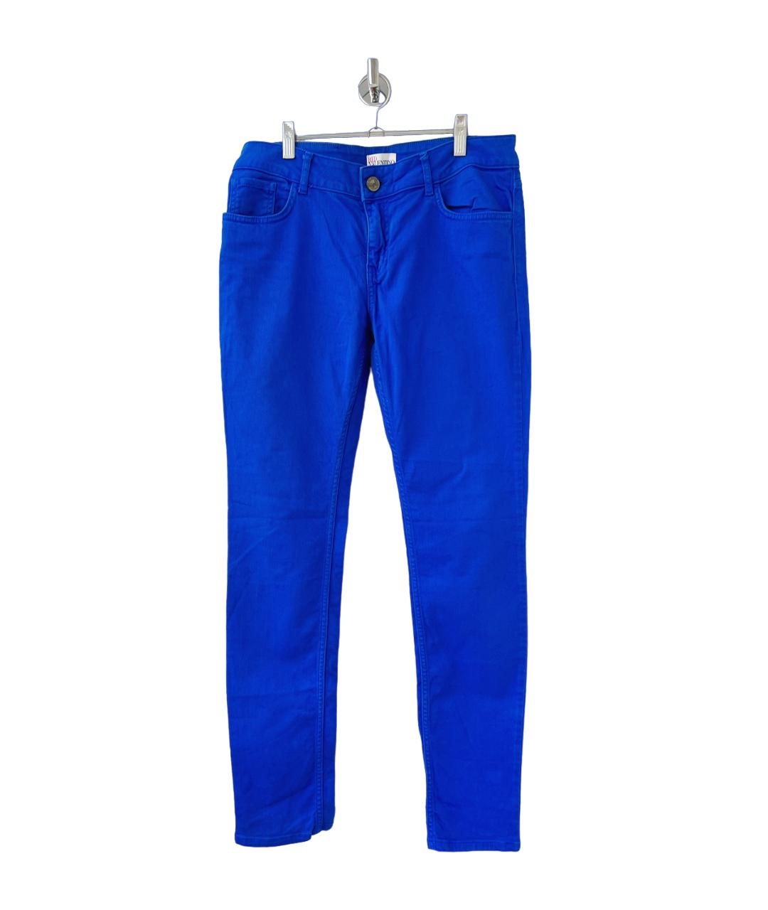 RED VALENTINO Синие хлопковые джинсы слим, фото 8