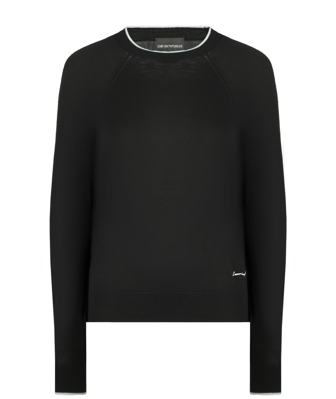 EMPORIO ARMANI Черный шерстяной джемпер / свитер, фото 1
