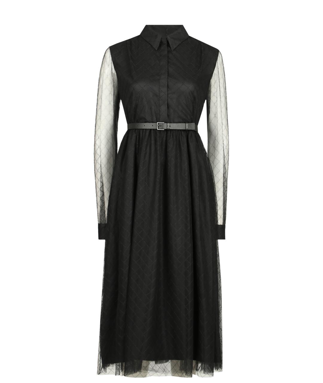 FABIANA FILIPPI Черное полиэстеровое повседневное платье, фото 1