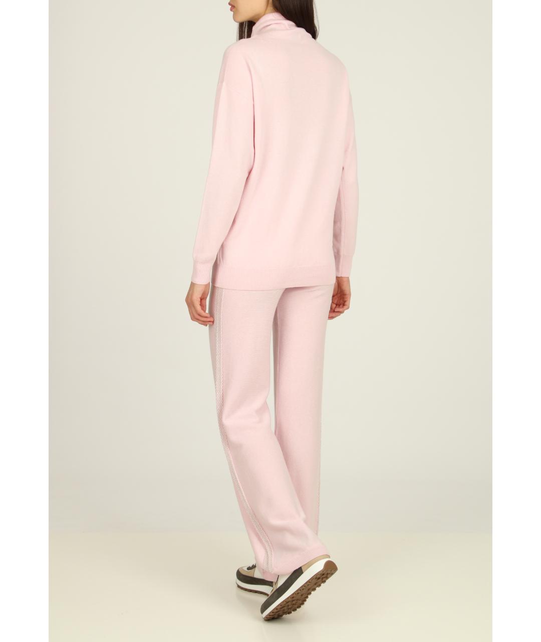PESERICO Розовый шерстяной костюм с брюками, фото 4