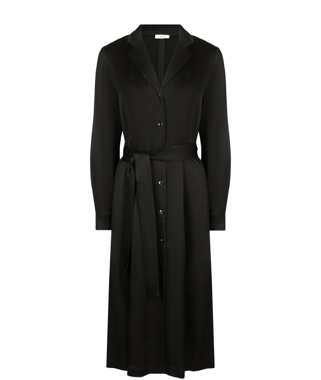 PESERICO Черное вискозное платье, фото 1