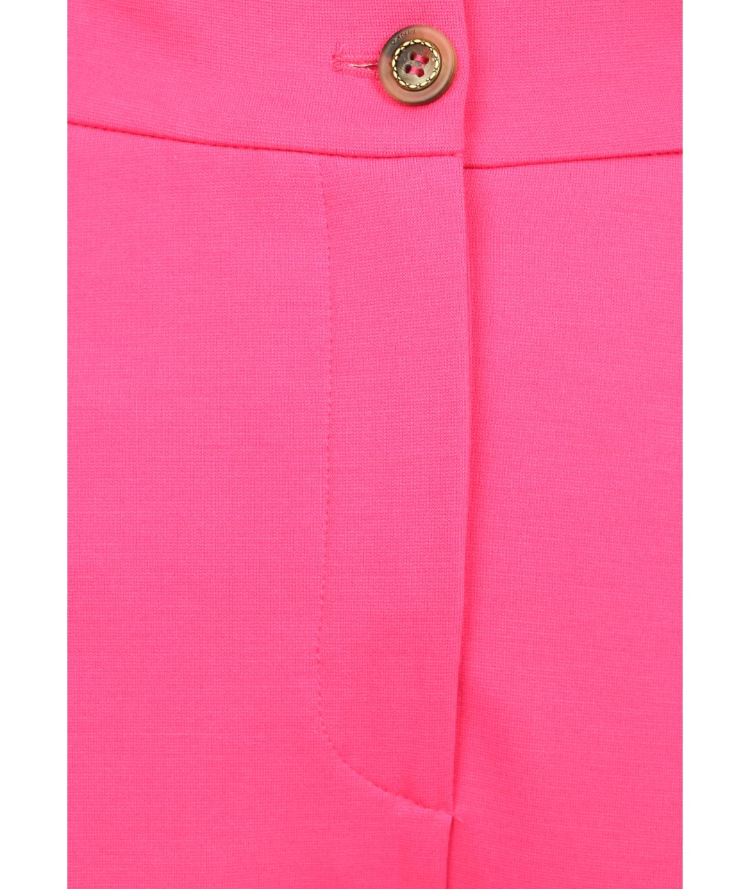 PINKO Розовые вискозные прямые брюки, фото 4