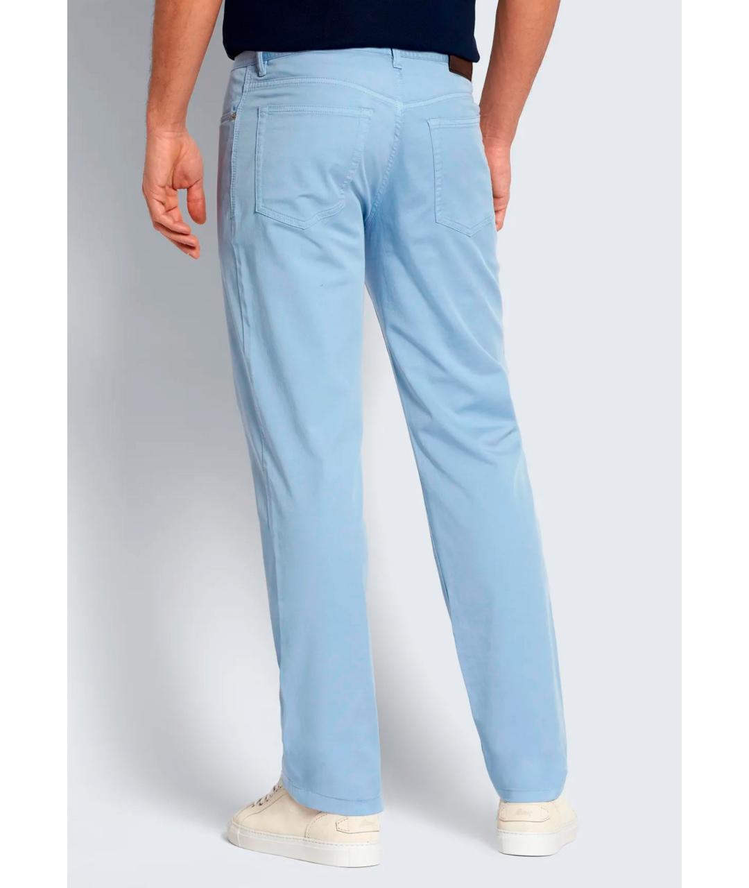 BRIONI Голубые хлопковые прямые джинсы, фото 3