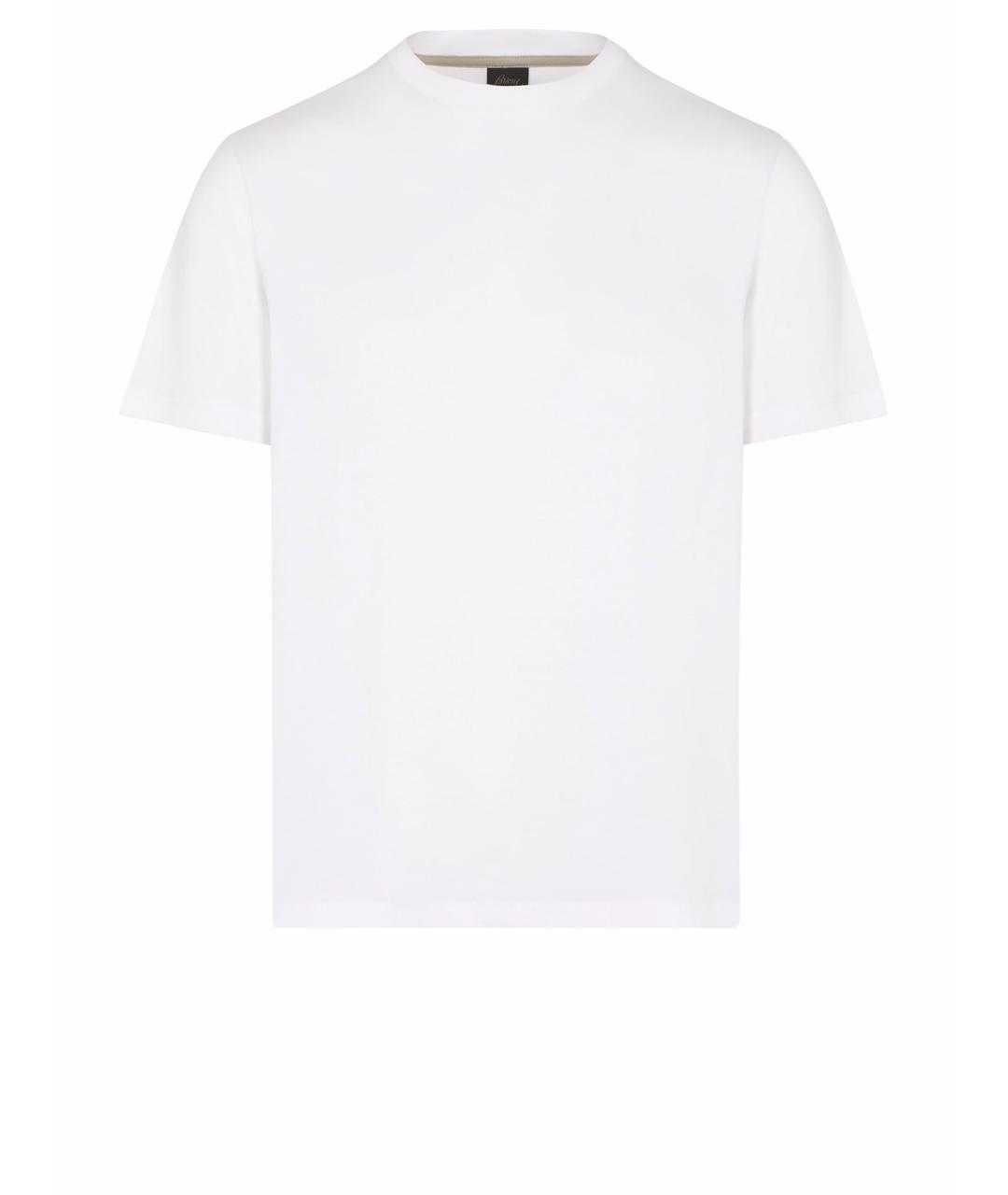 BRIONI Белая хлопковая футболка, фото 1