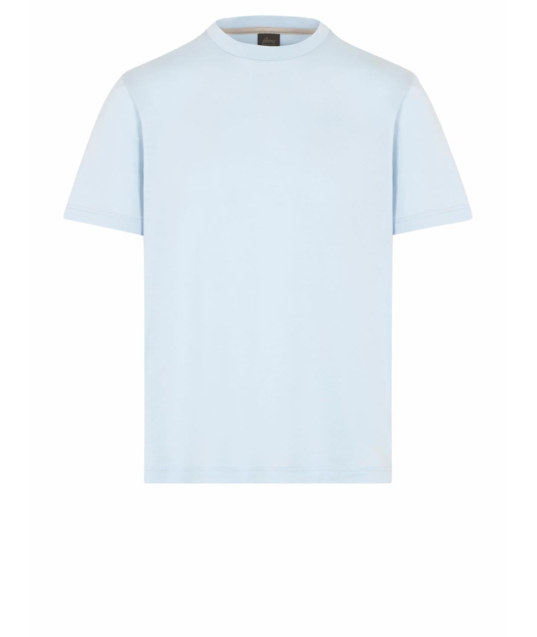 BRIONI Голубая хлопковая футболка, фото 1