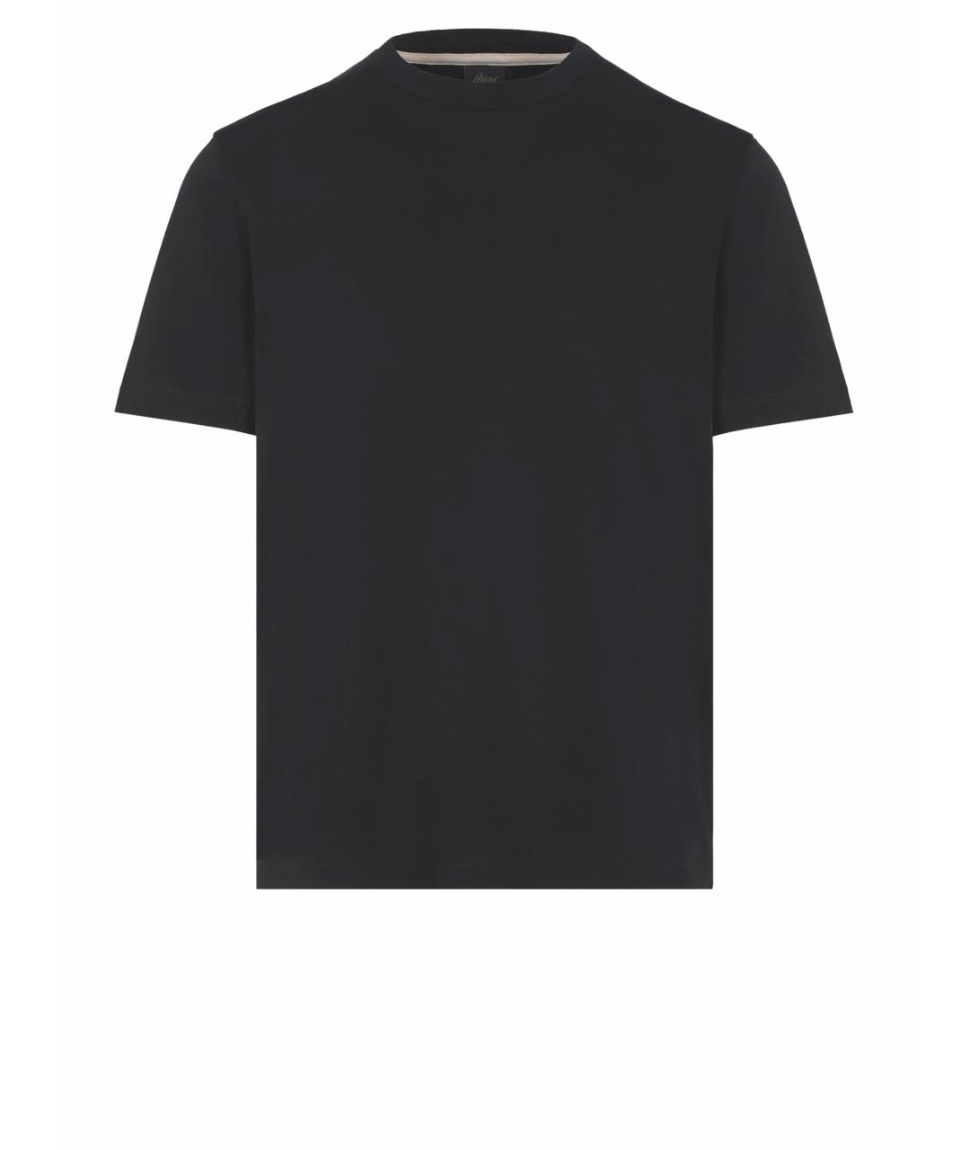 BRIONI Черная хлопковая футболка, фото 1