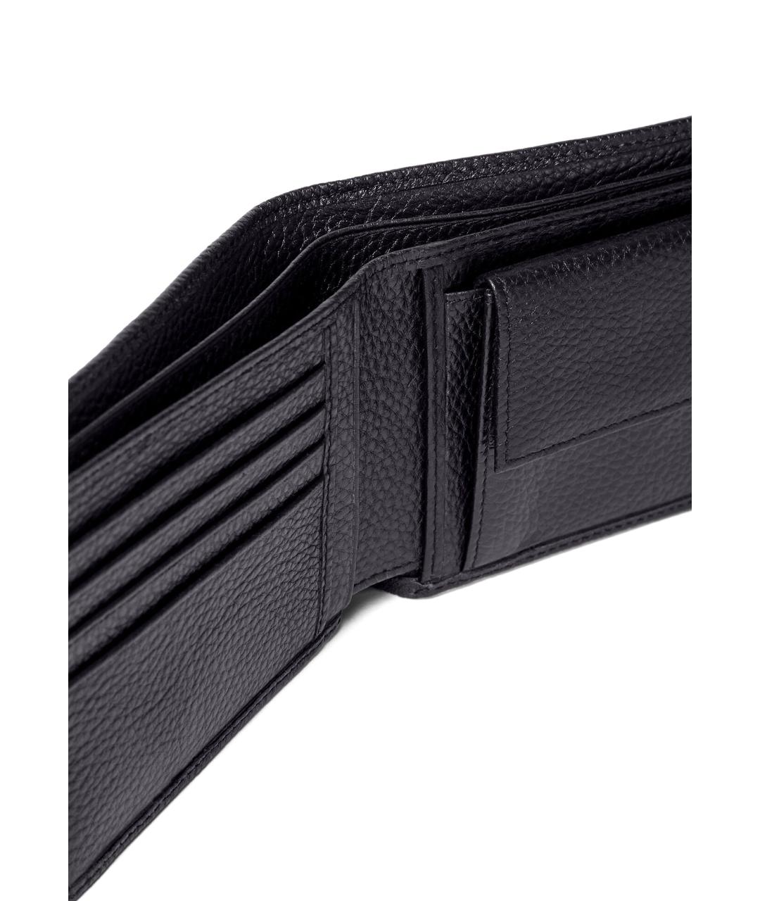 VERSACE JEANS COUTURE Черный кожаный кошелек, фото 3