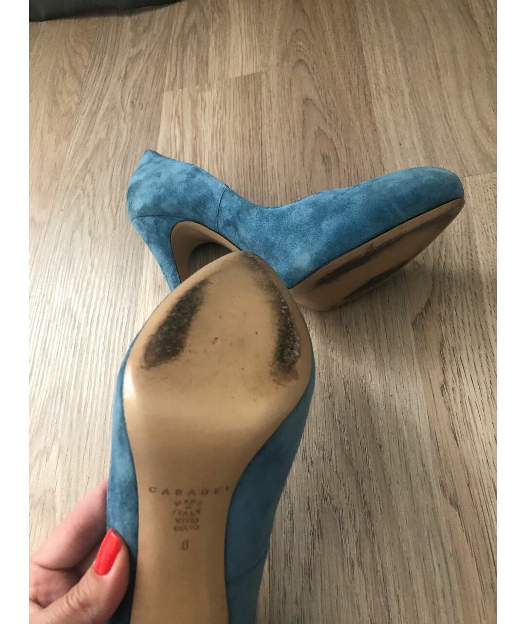 CASADEI Голубые замшевые туфли, фото 3