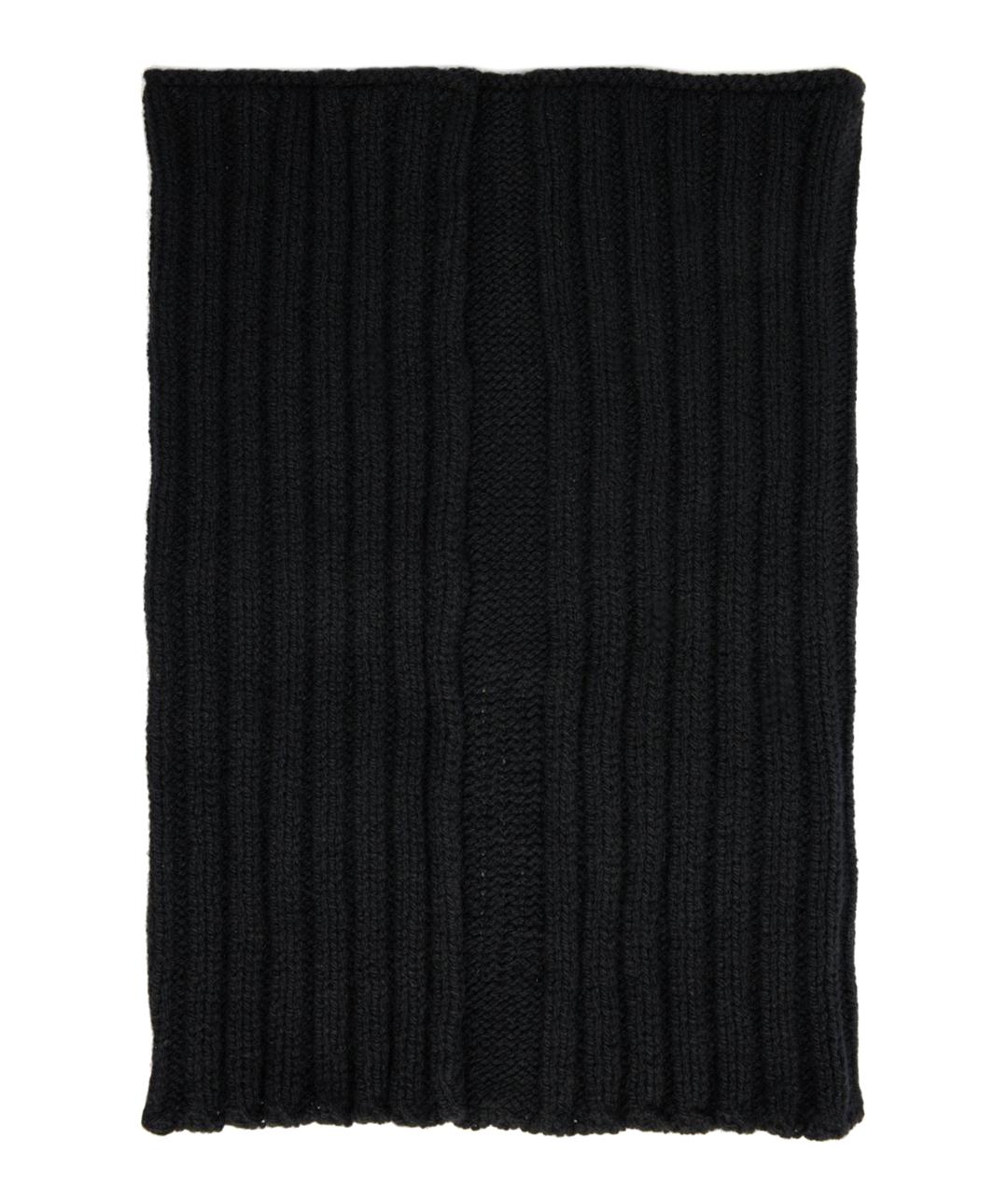 RICK OWENS Черный кашемировый шарф, фото 3