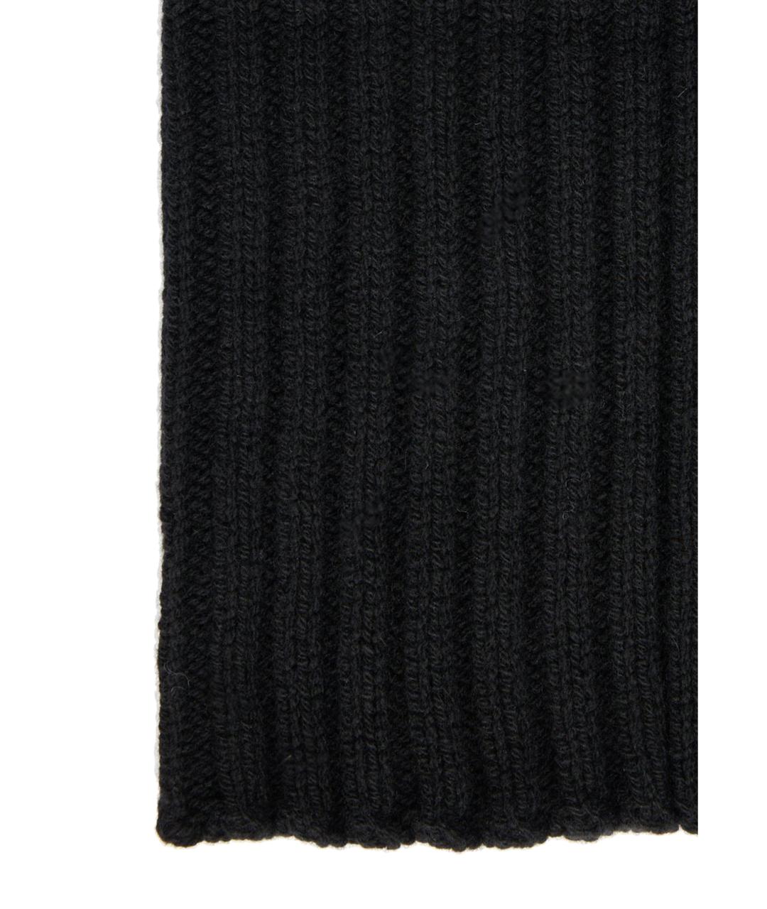 RICK OWENS Черный кашемировый шарф, фото 2