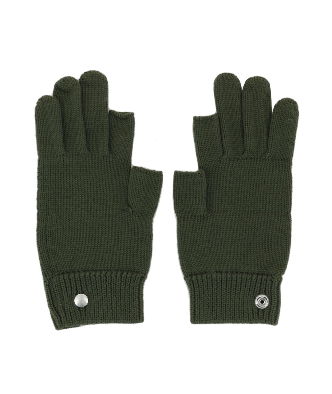 RICK OWENS Зеленые шерстяные перчатки, фото 1