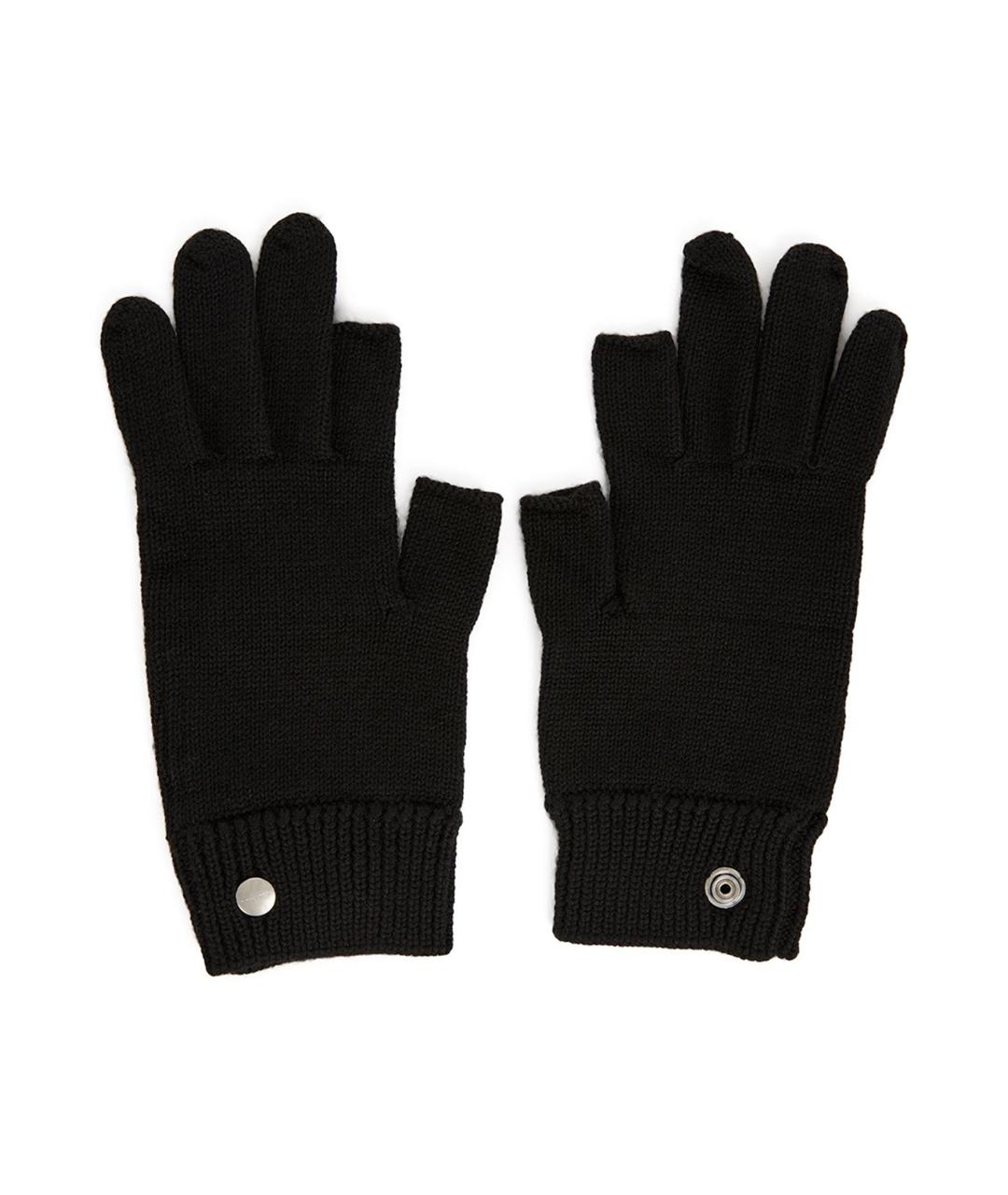 RICK OWENS Черные шерстяные перчатки, фото 1