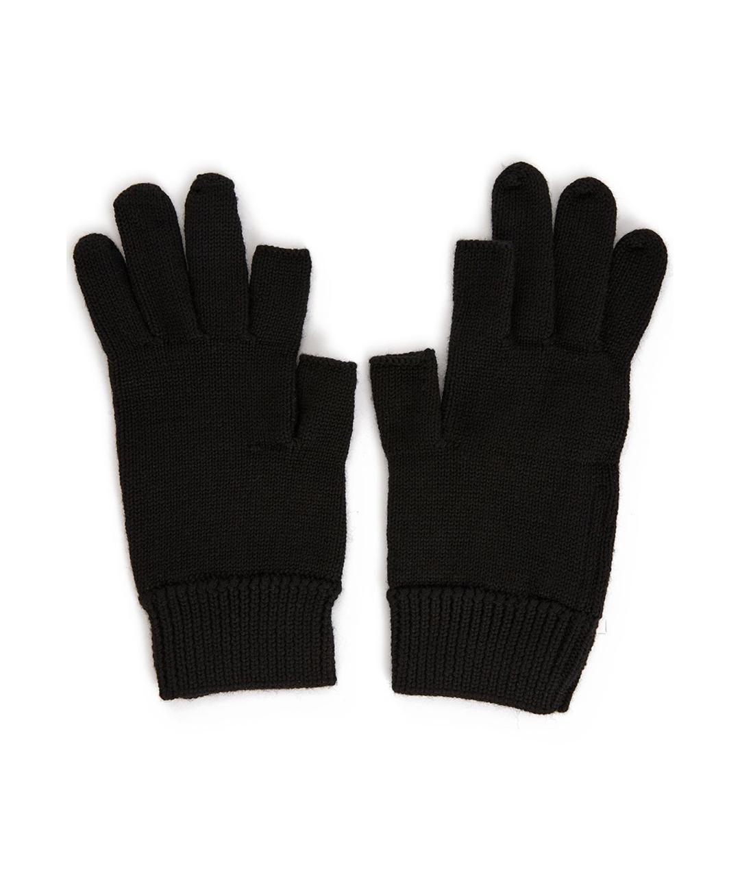 RICK OWENS Черные шерстяные перчатки, фото 2