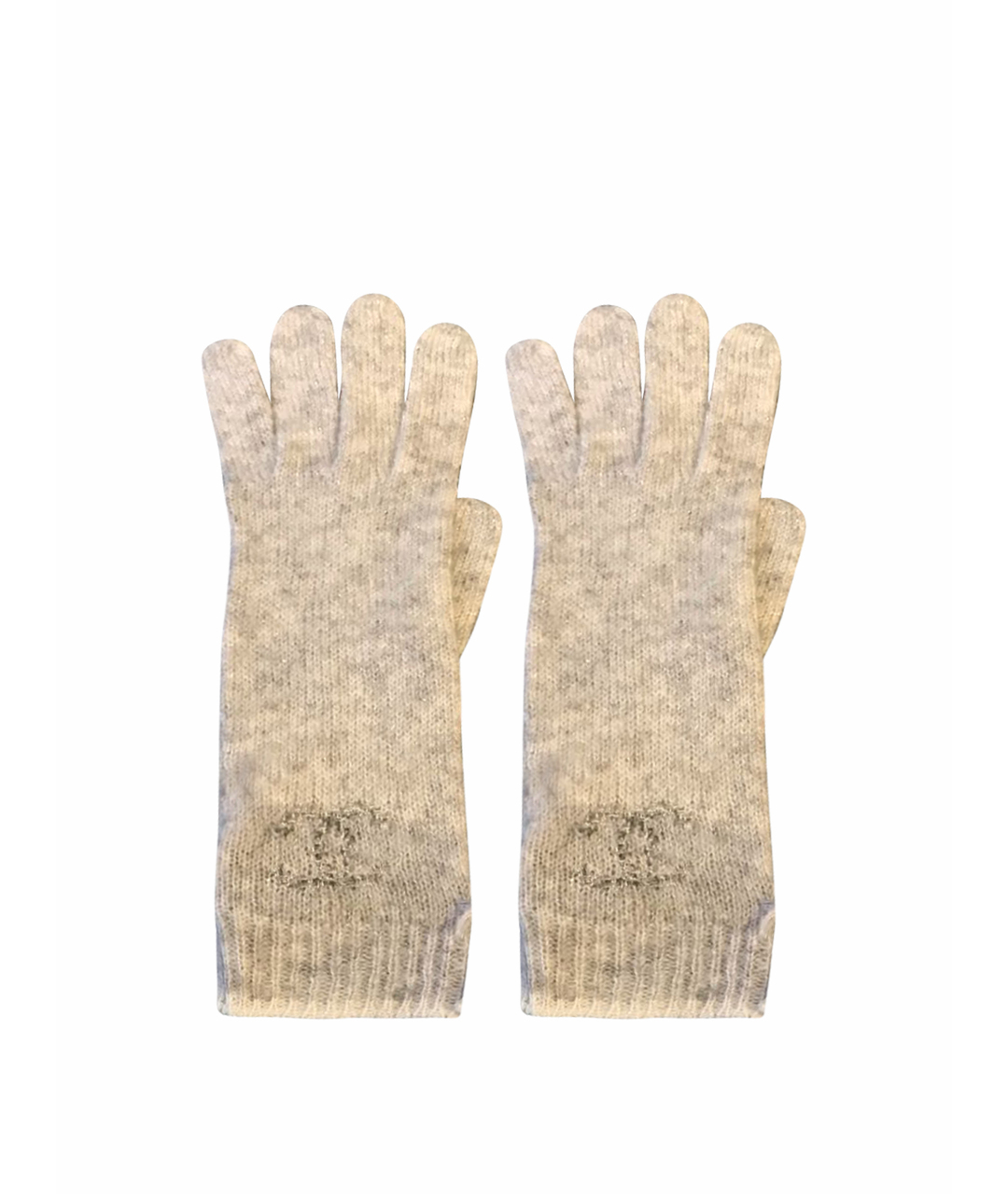 CHANEL PRE-OWNED Белые кашемировые перчатки, фото 1