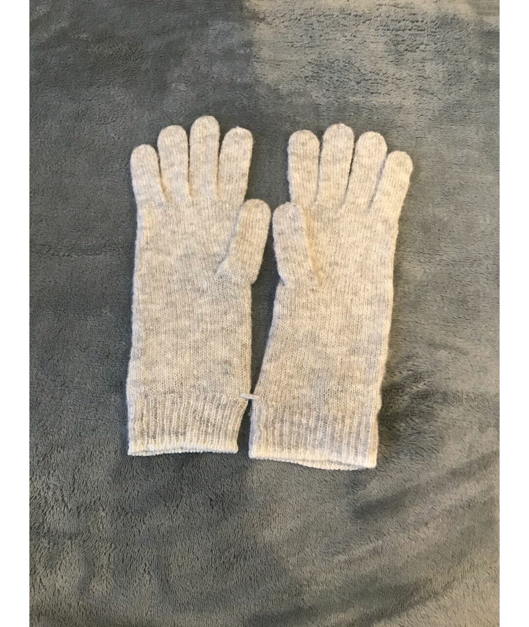 CHANEL PRE-OWNED Белые кашемировые перчатки, фото 2