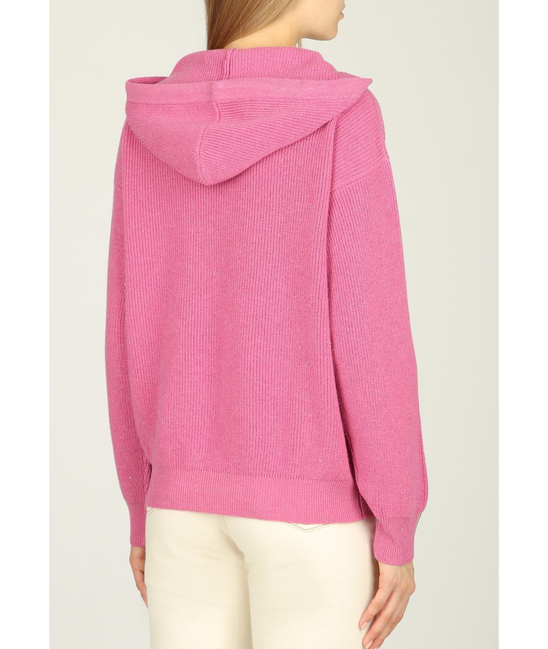 PESERICO Розовый шерстяной джемпер / свитер, фото 3