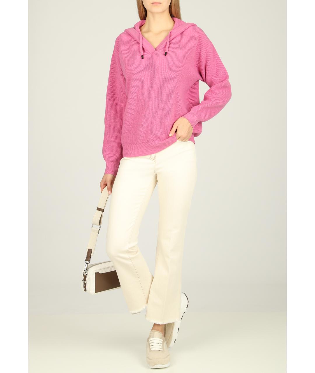 PESERICO Розовый шерстяной джемпер / свитер, фото 2