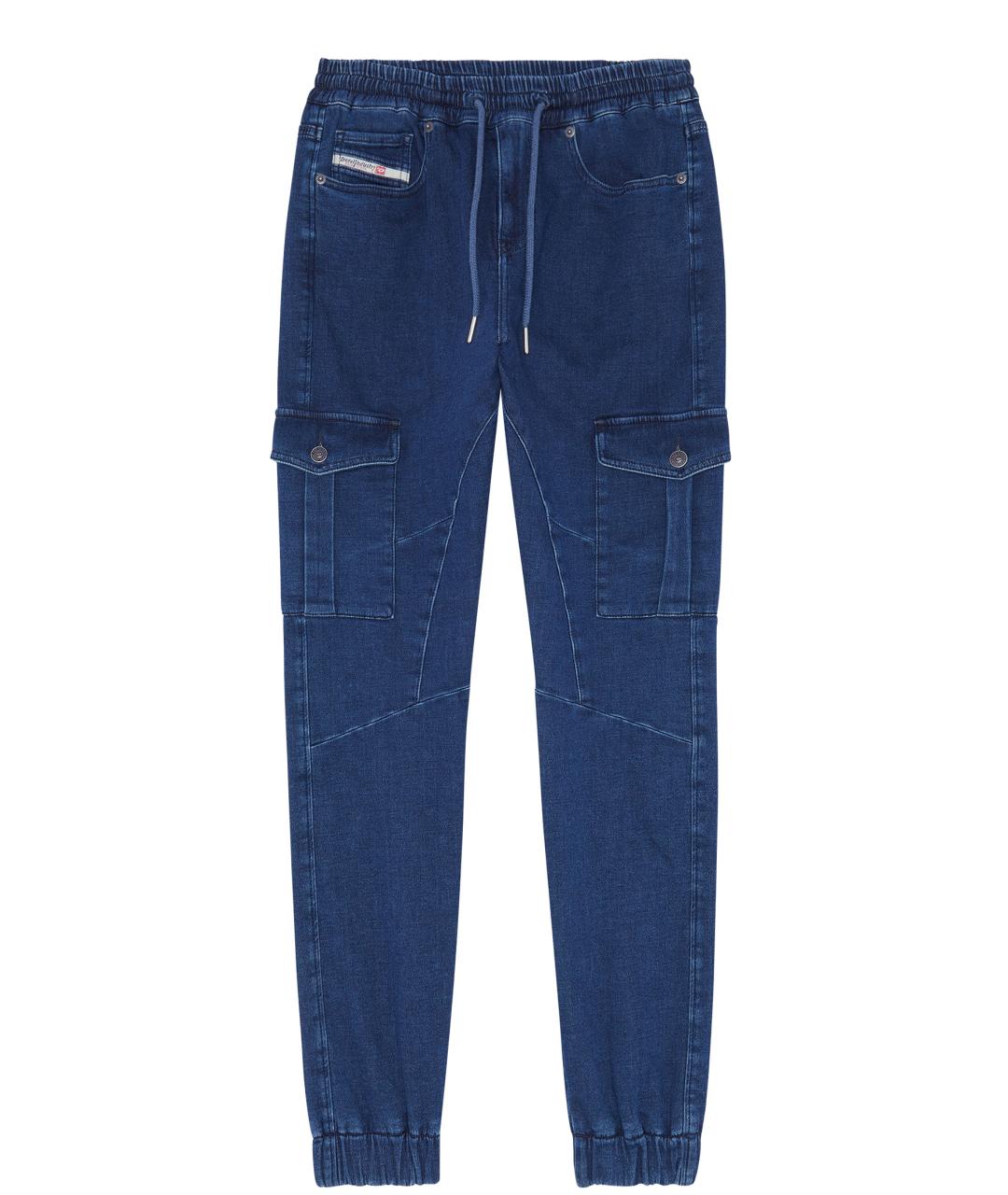 DIESEL Синие хлопковые прямые джинсы, фото 1