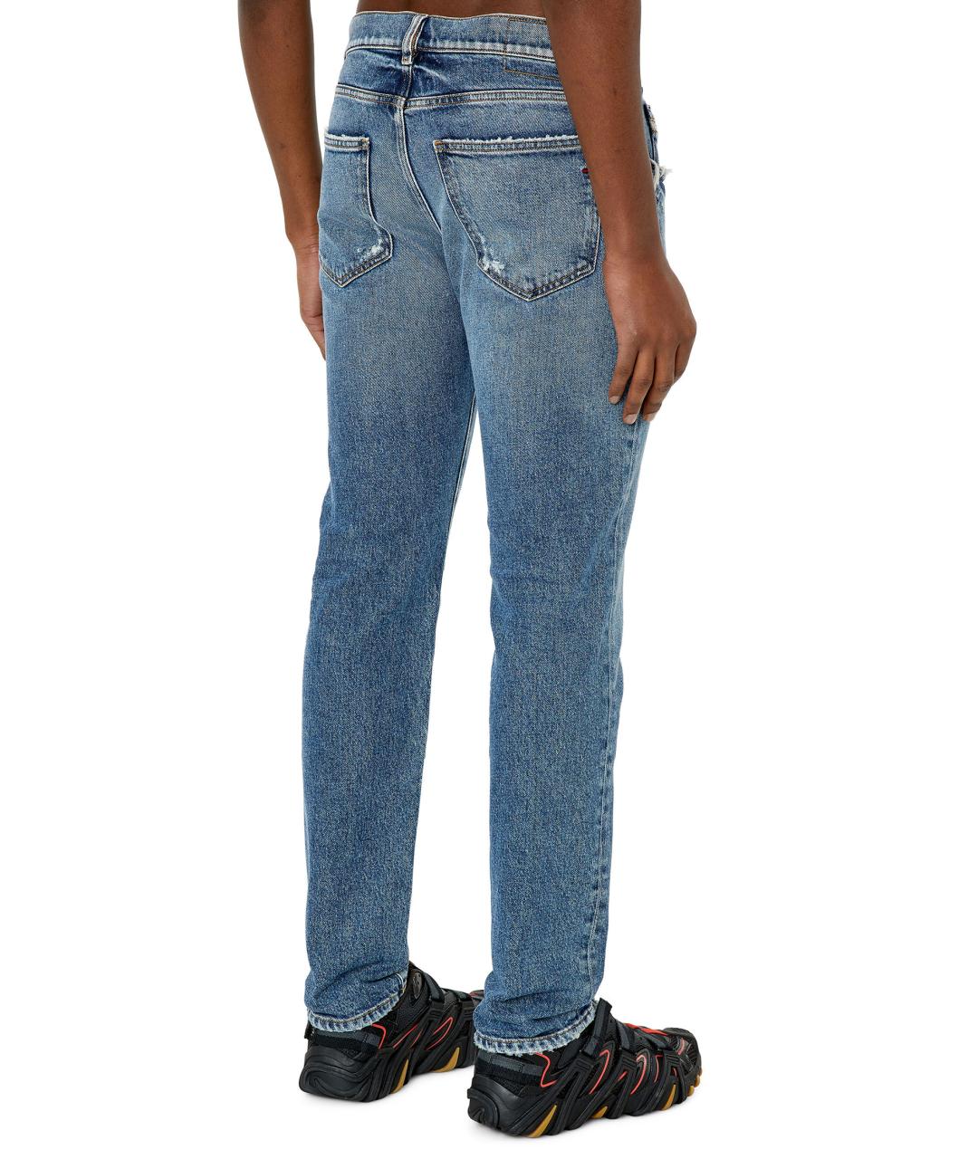 DIESEL Синие хлопковые прямые джинсы, фото 3