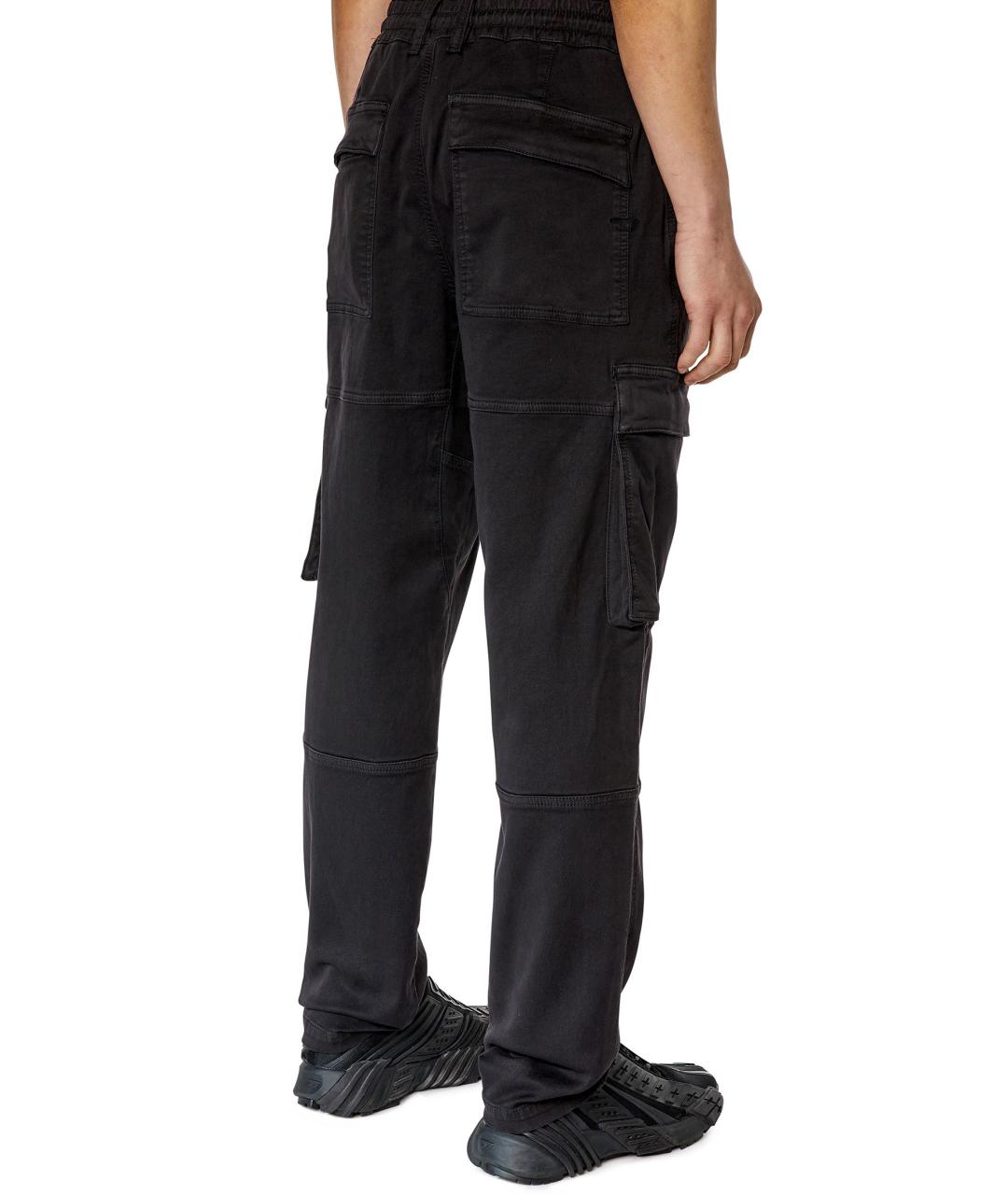 DIESEL Черные хлопковые повседневные брюки, фото 3