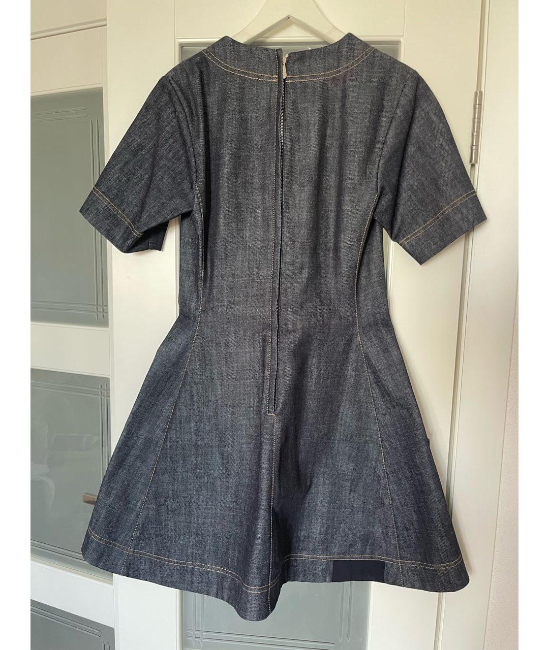 CHRISTIAN DIOR Темно-синее деним повседневное платье, фото 2