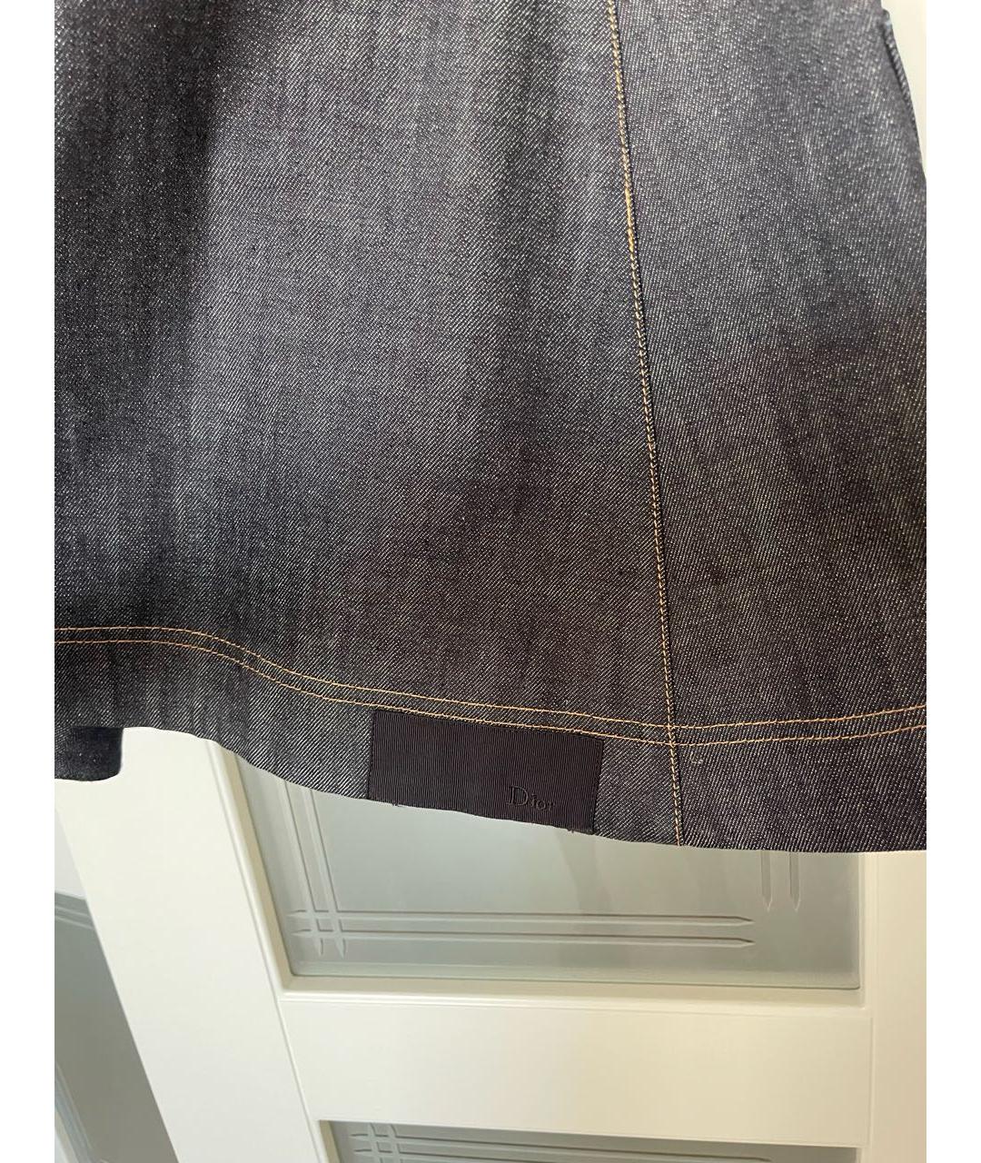 CHRISTIAN DIOR Темно-синее деним повседневное платье, фото 6