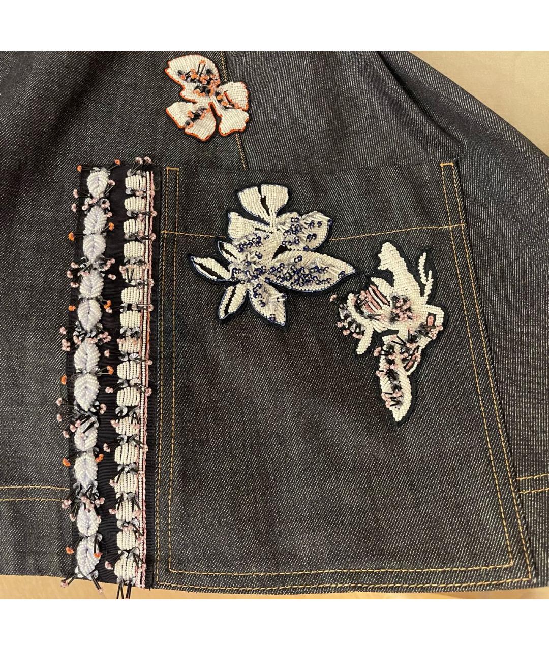 CHRISTIAN DIOR Темно-синее деним повседневное платье, фото 3