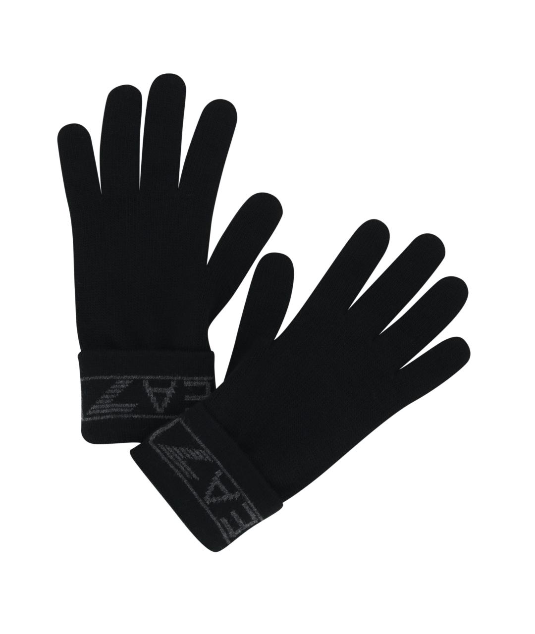EA7 Черные перчатки, фото 1