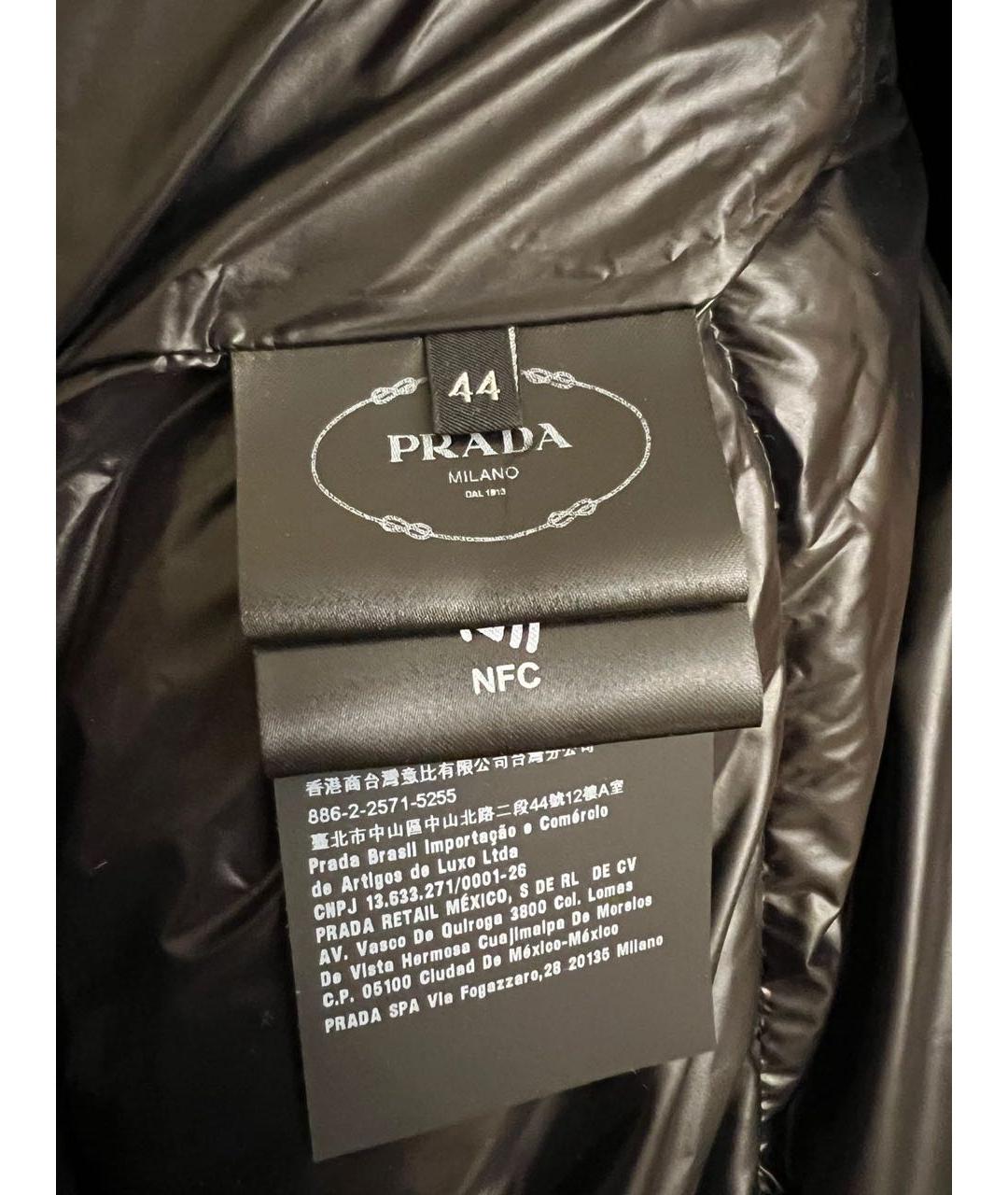 PRADA Черная полиамидовая куртка, фото 5