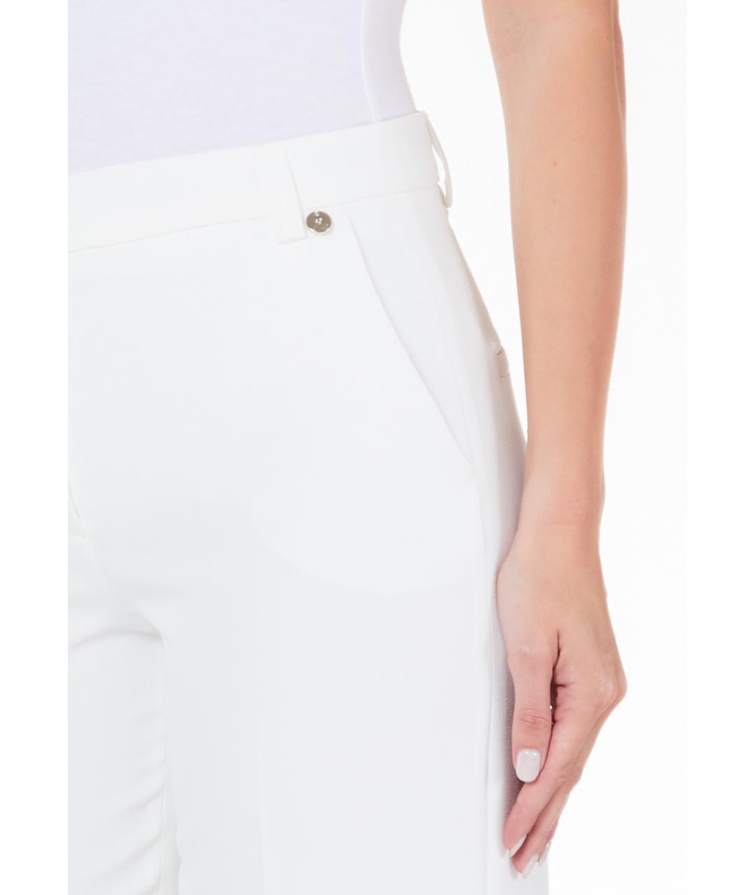 LIU JO Белые полиэстеровые брюки широкие, фото 3