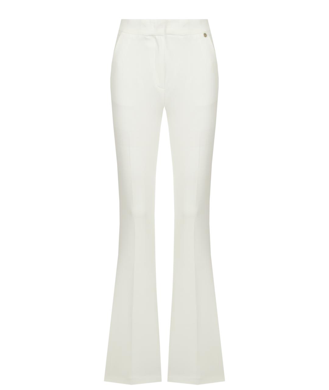 LIU JO Белые полиэстеровые брюки широкие, фото 1