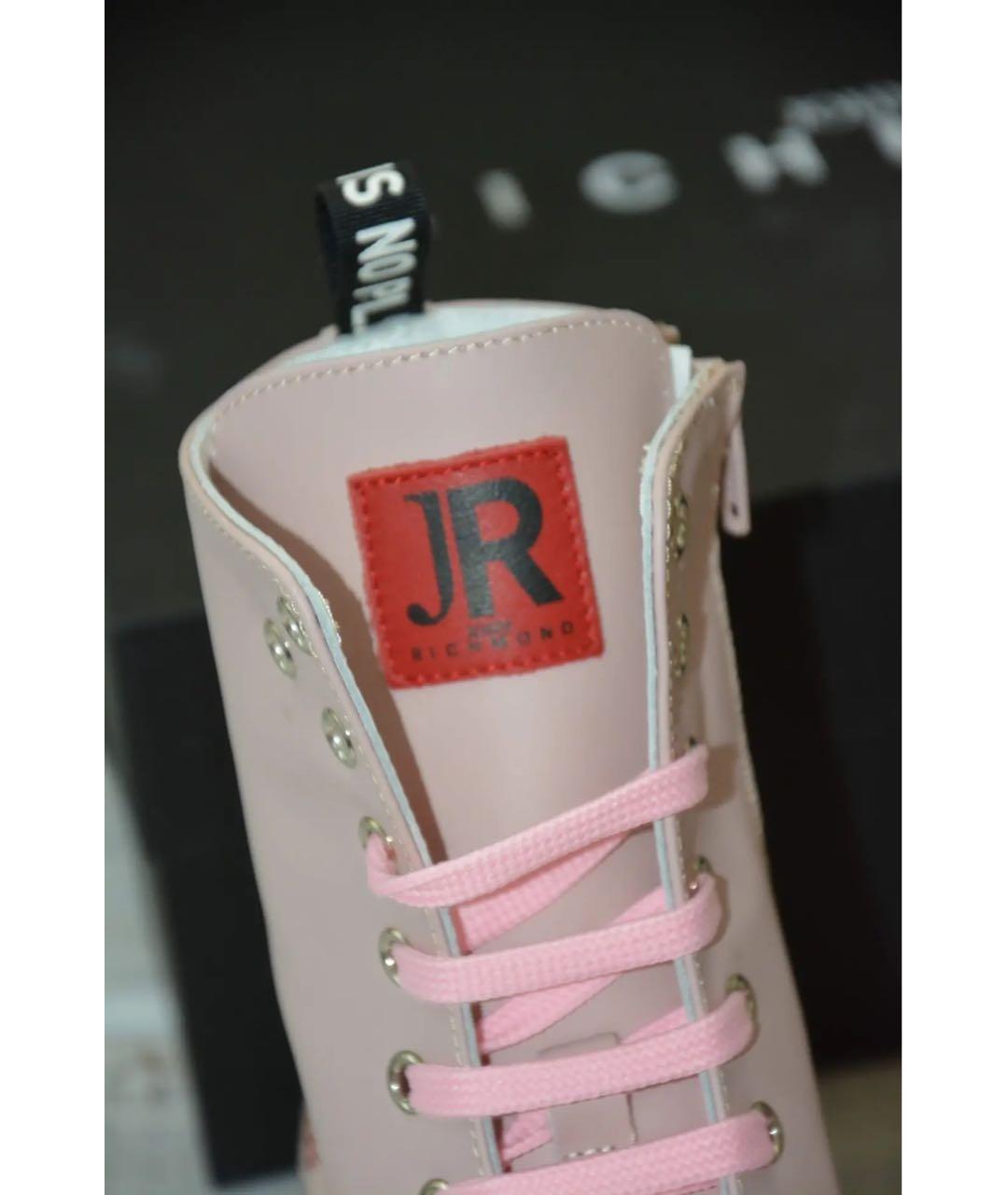 JOHN RICHMOND Розовые кожаные ботинки, фото 3