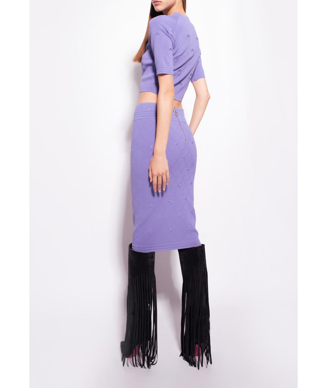 PINKO Фиолетовый вискозный костюм с юбками, фото 3