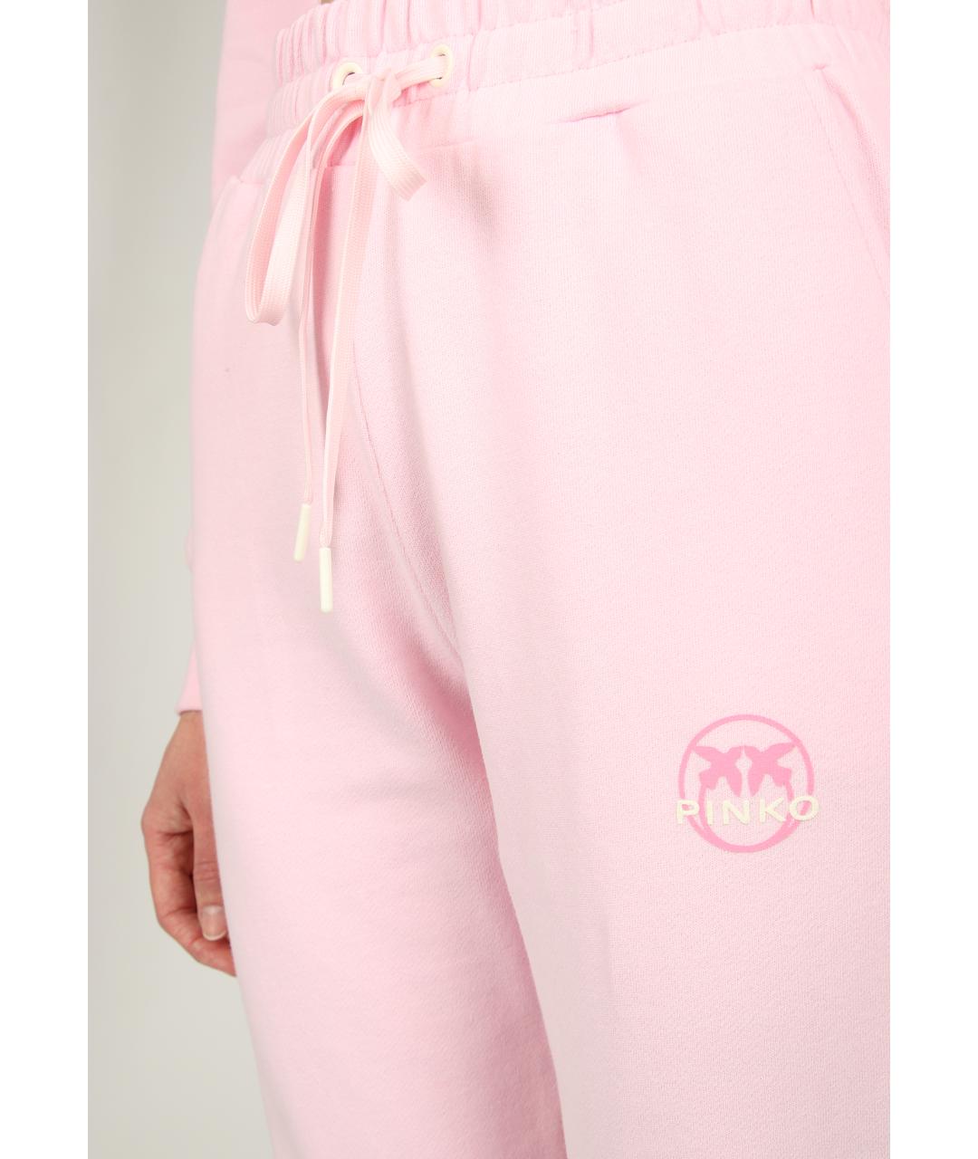 PINKO Розовые хлопковые спортивные брюки и шорты, фото 4