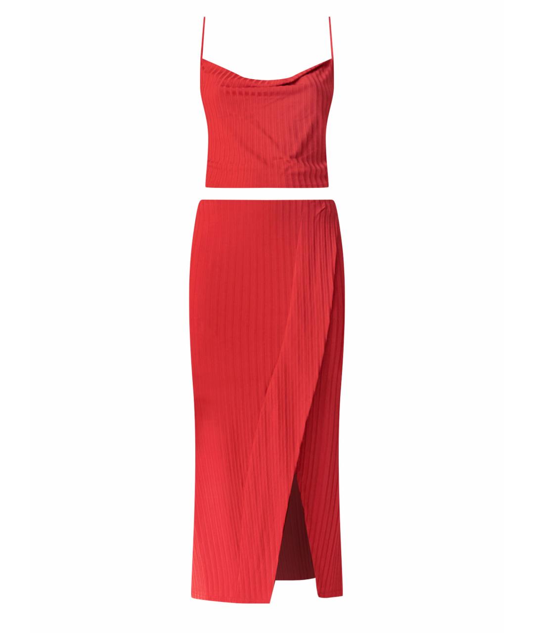 IRO Красный вискозный костюм с юбками, фото 1