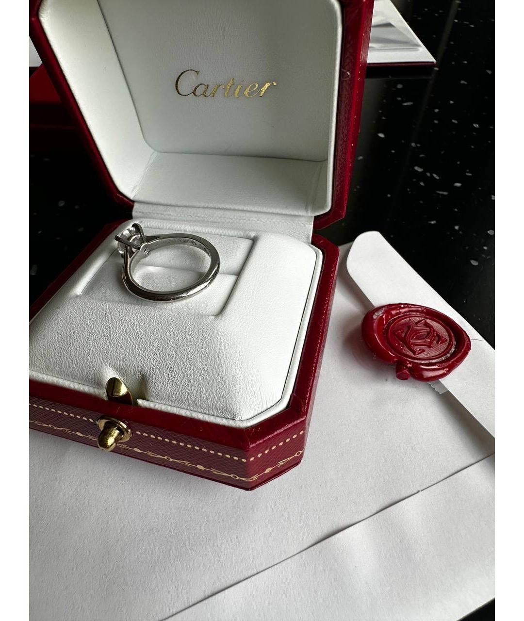 CARTIER Белое платиновое кольцо, фото 2