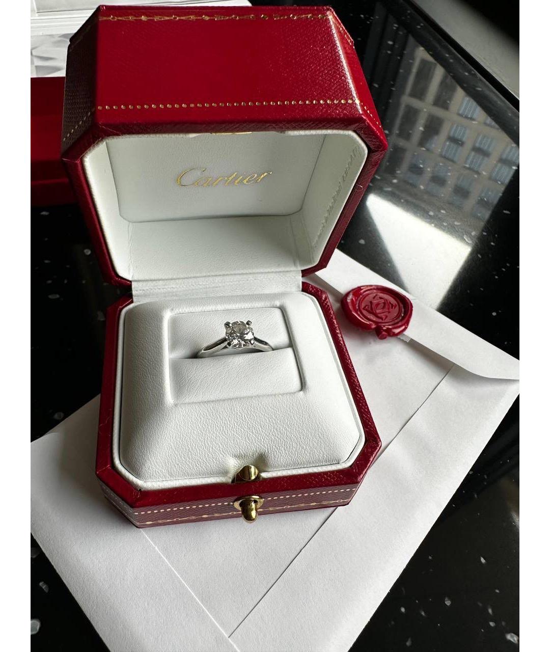 CARTIER Белое платиновое кольцо, фото 6