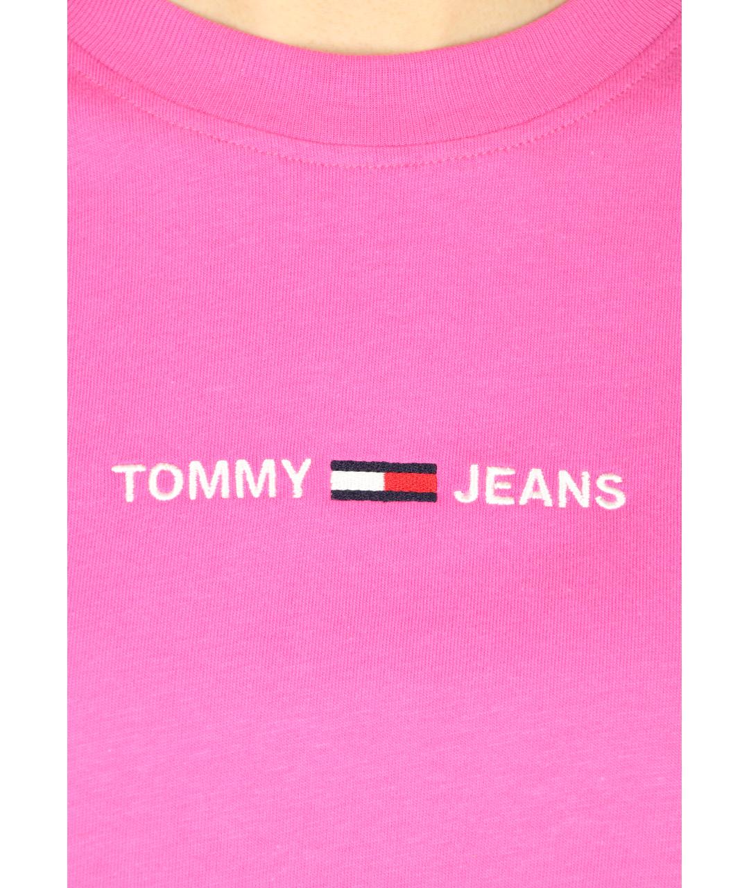 TOMMY HILFIGER Фиолетовая хлопковая футболка, фото 4