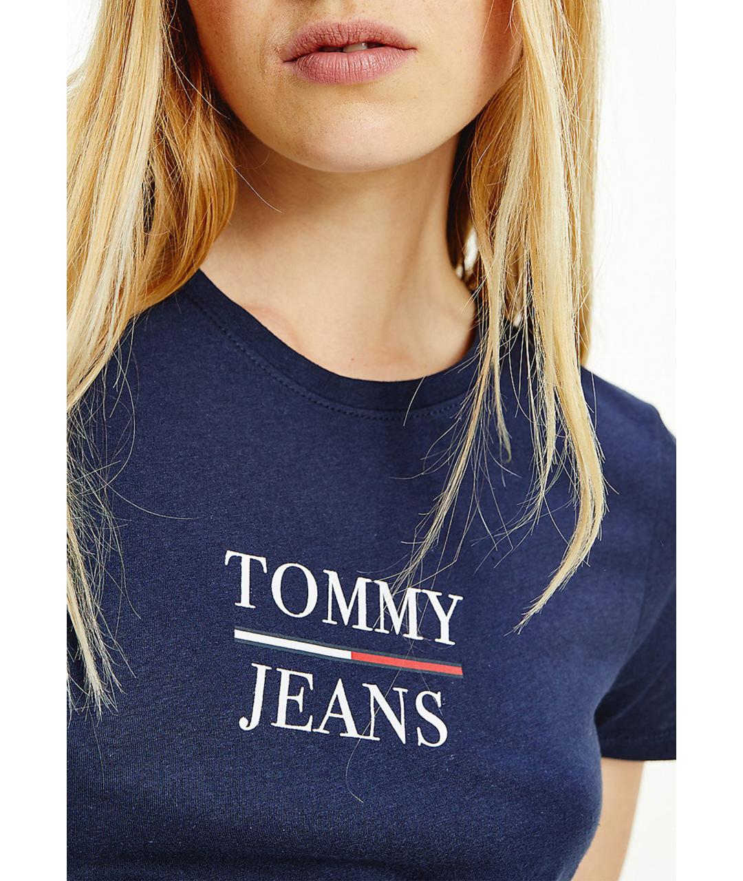 TOMMY HILFIGER Синяя хлопковая футболка, фото 4