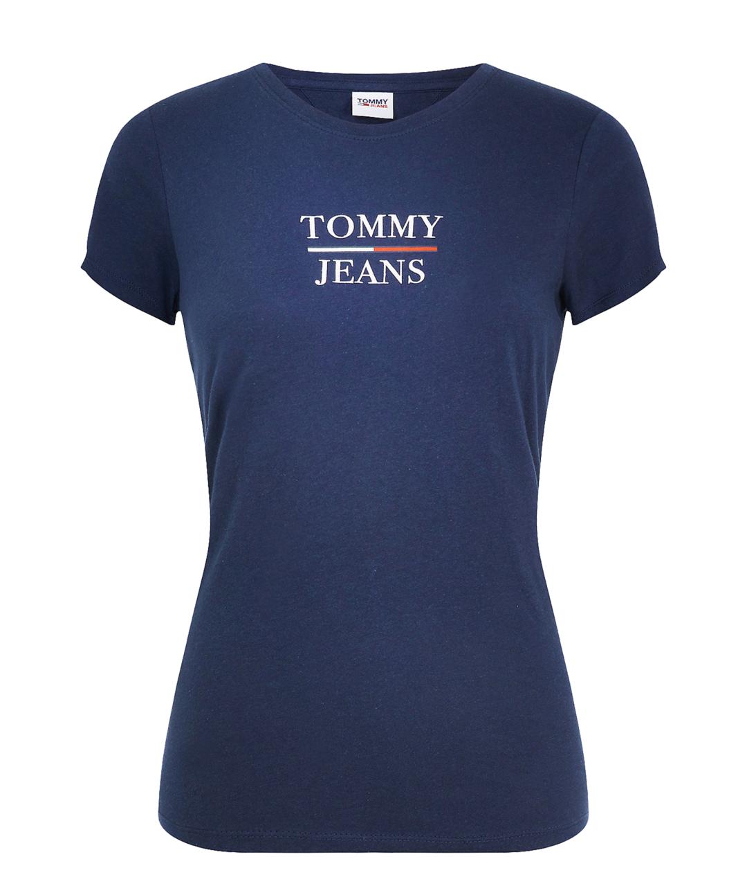 TOMMY HILFIGER Синяя хлопковая футболка, фото 1