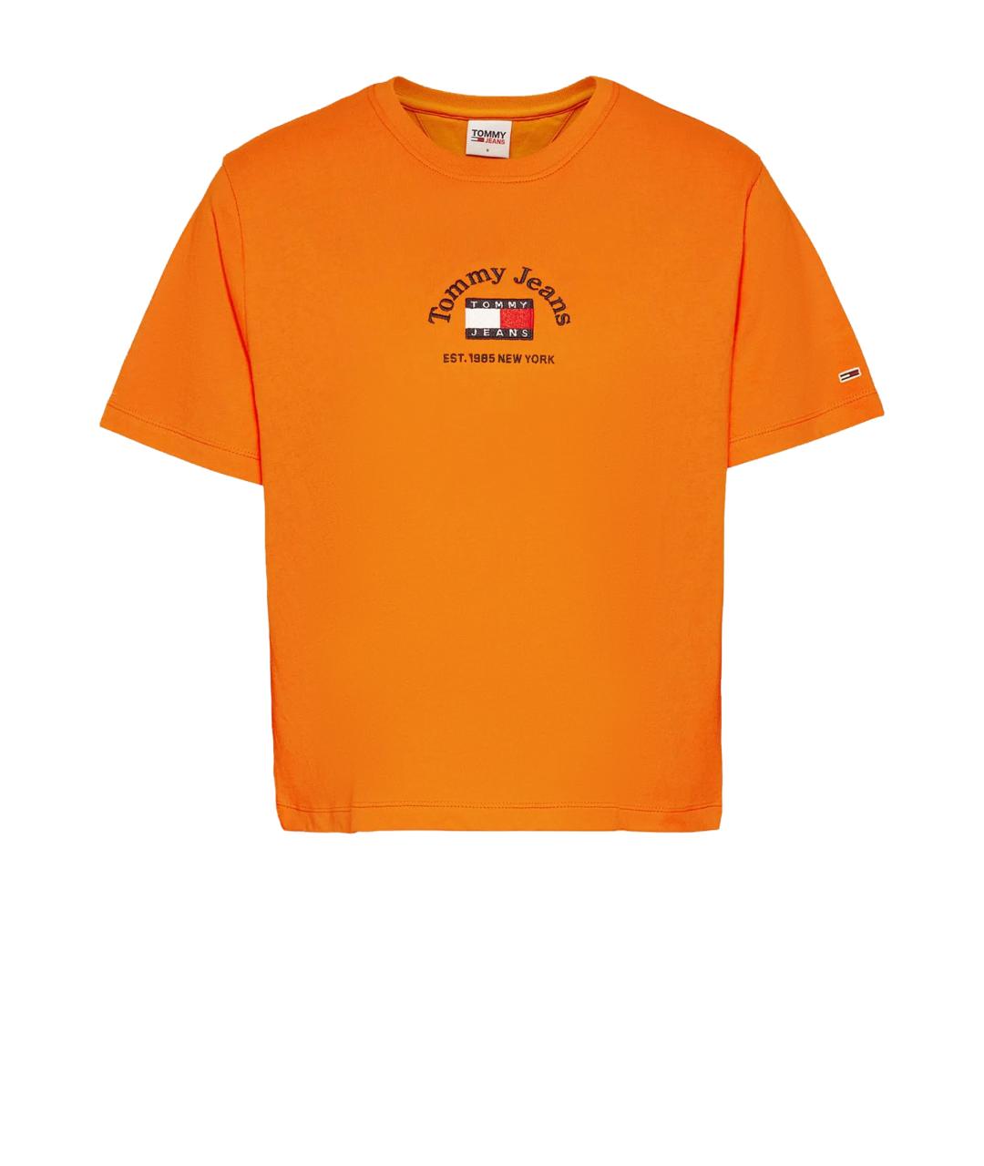 TOMMY HILFIGER Оранжевая хлопковая футболка, фото 1