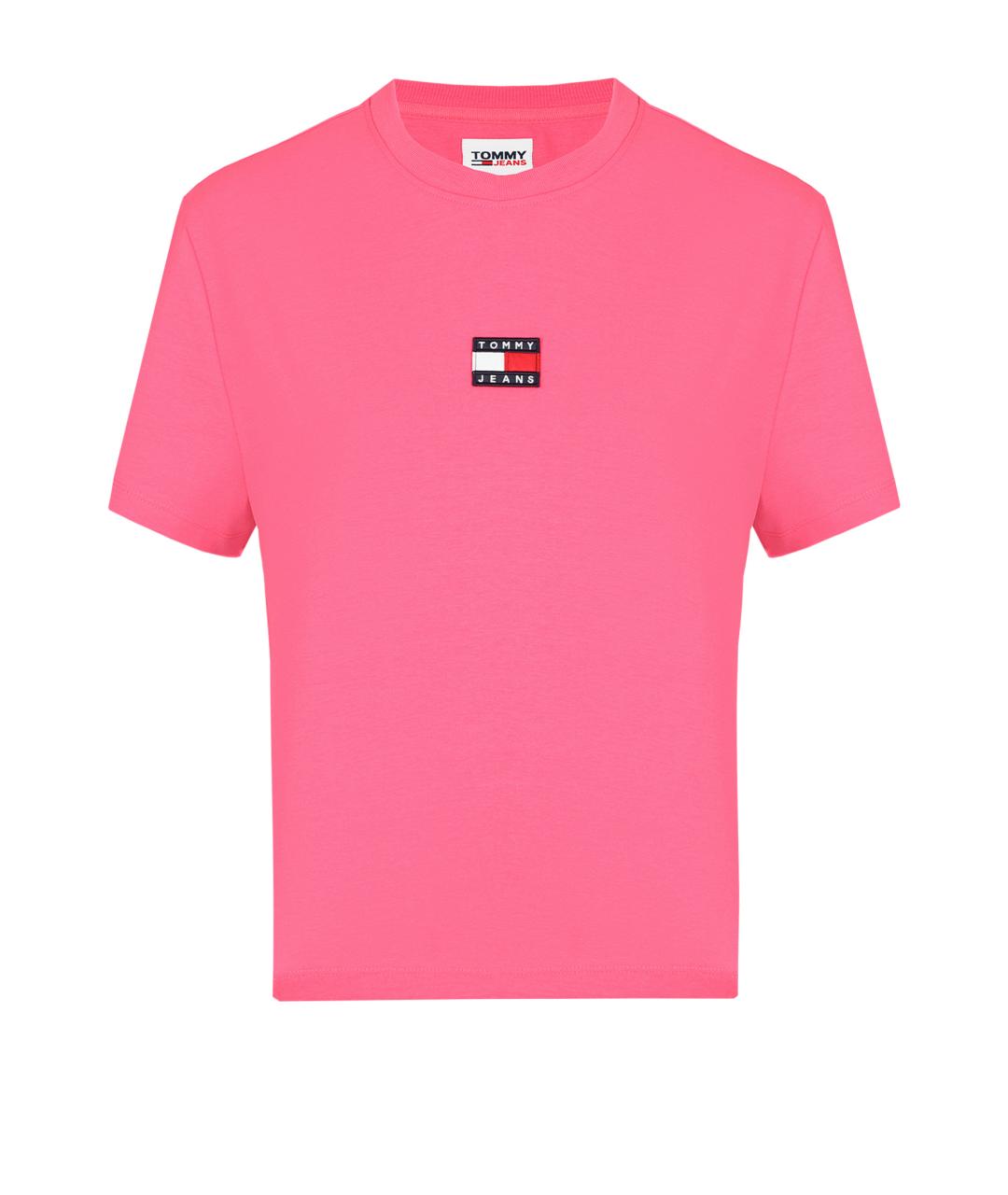 TOMMY HILFIGER Розовая хлопковая футболка, фото 1